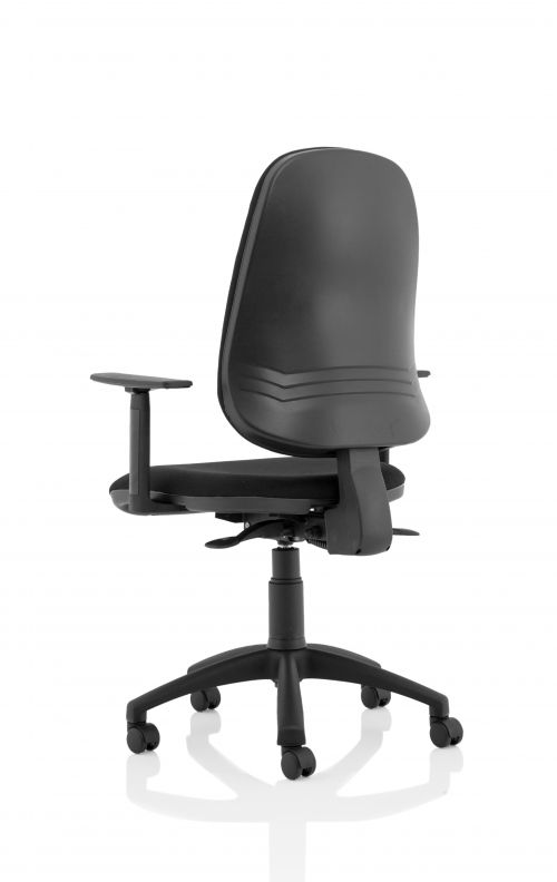 Eclipse Xl Lever Task Operator Chair Black With Height Adjustable Arms