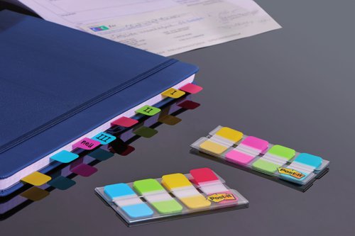 Post-it Small Index Flags Repositionable Tabs Assorted Colours [40 Flags] Ref 676-ALYR-EU 