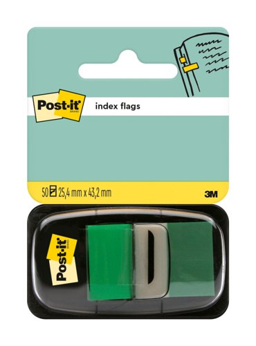 3M 680-3 Post-it Index 25mm grn Pk12
