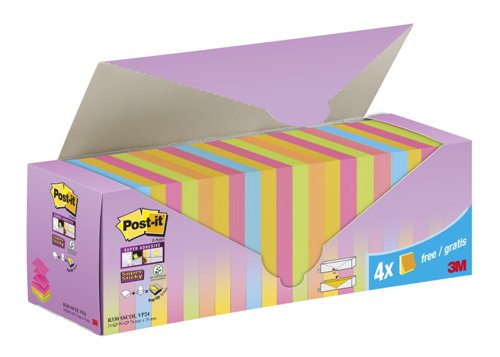Postit Sticky ZNotes Colour Cabinet 76x76mm (Pack of 24) 7100236587