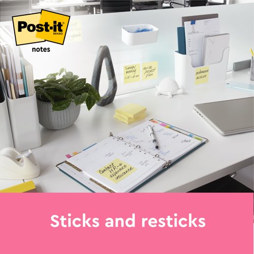 Post-it Notes Value Pack 76x76mm 100 Sheets Canary Yellow (Pack 20) 654CY-VP20 - 7100199991