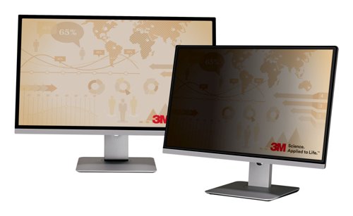 3M Black Privacy Filter For Desktops 24In Widescreen 16:10