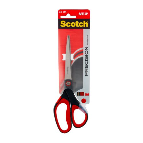 Scotch Precision Scissors Stainless Steel Ambidextrous Comfort Handles 200mm Red Ref 1448