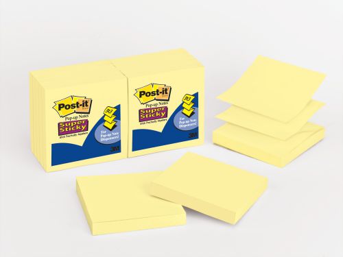 Post-it Super Sticky 76x76mm Z-Notes Canary Ylw(Pack of 12 R330-12SSCY