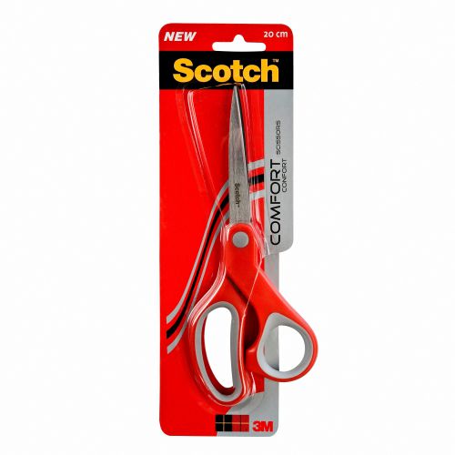 Scotch Comfort Scissors 8inch/200mm Stainless Steel Blades Grey/Red 1428