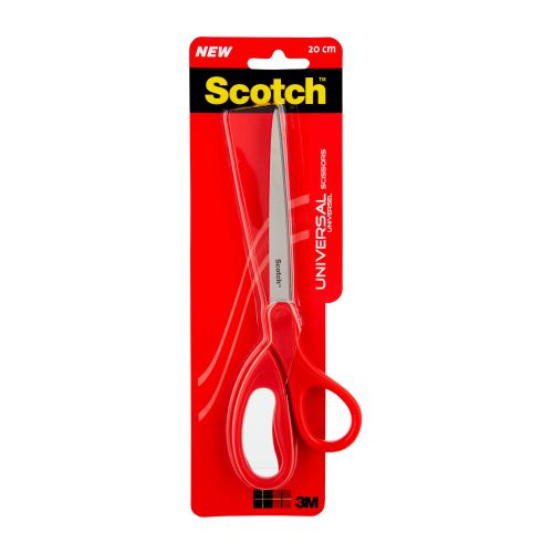 Scotch Universal Scissors 8inch/200mm Stainless Steel Blades Red 1408