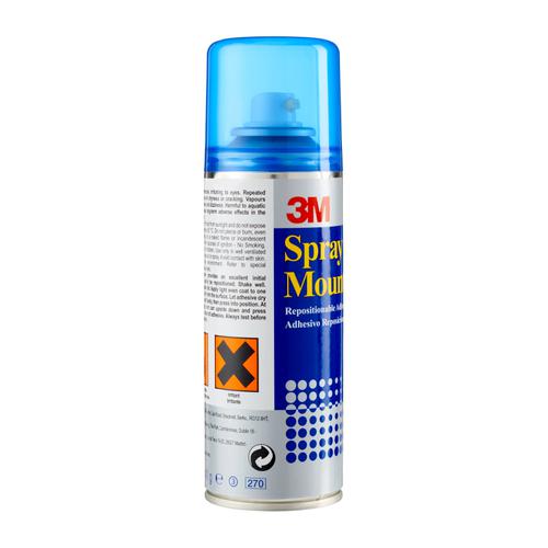 3M SprayMount Transparent Repositioning Adhesive 200ml HSMOUNT Glues 3M50754