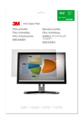 3M Frameless Anti-Glare Widescreen Filter for Desktops 19 Inch 16:10 AG19.0W