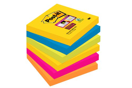 Post-it Super Sticky 76x76mm Rio (Pack of 6) 654-6SS-RIO-EU