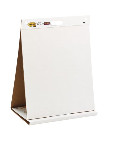 Post-it Table Top Meeting Chart Flipchart Pad Plain 584x508mm 20 Sheets White 563R - 7100171586