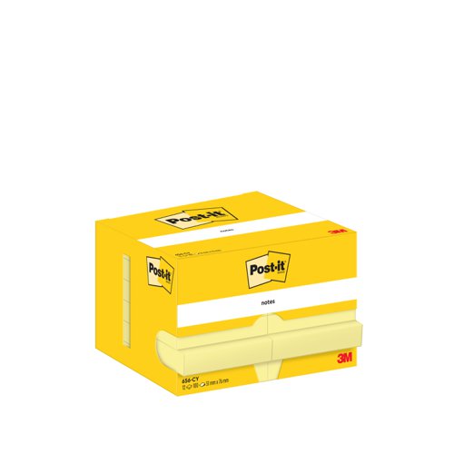 PostIt Notes 51x76 100s C/Yellow Pack 12