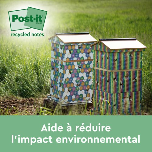 PostIt Super Sticky Recycle 76x76 Assorted Pack 18