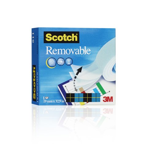 Scotch Magic Tape Removable 19mmx33m 7000029163