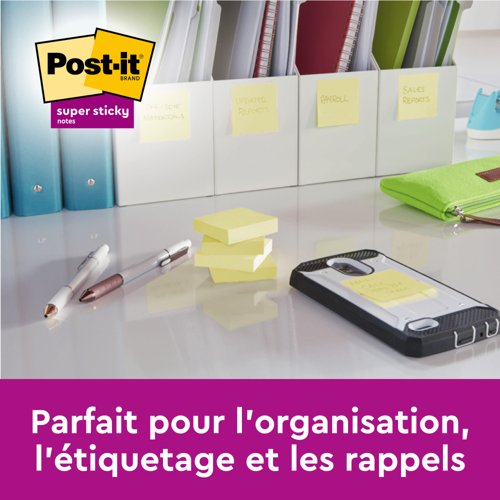 PostIt Super Sticky Recycle 76x76 C/Yllw Pack 18