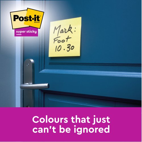 Post-it Super Sticky Recycled Notes Lined 102x152mm 45 Sheets Canary Yellow (Pack of 4) 4645-RSSCY4