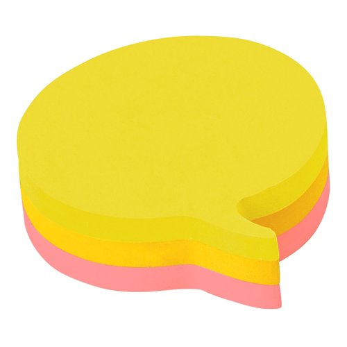 Postit Speech Bubble Notes Pad of 225 Sheets Yellow and Grey