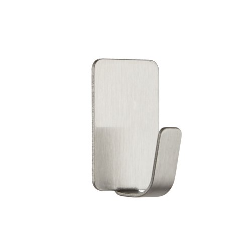 57084MM | Command™ Small Stainless Steel Metal Hooks hang damage-free, hold strongly, and remove cleanly. These silver-effect wall hooks leave no holes, marks, sticky residue, or stains. Make decorating quick and easy with Command™ Small Stainless Steel Metal Hooks. These wall hooks are perfect for hanging small wall decor or party decorations. They can be used for organising jewellery, keys, belts, small handbags, and so much more. Using the revolutionary Command™ Adhesive, Command™ Hooks hold strongly on a variety of surfaces like painted drywall, finished wood, tile, metal, and glass. And they come off cleanly leaving no holes, marks, sticky residue, or stains. Best of all you can reuse them with Command™ Refill Strips allowing you to use them again and again. They come in a pack of 4 hooks with 5 small clear strips and can hold weights up to 225g each.
