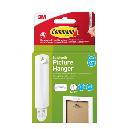 Command Sawtooth Picture Hanger 1 Hook 2 Strips 7100336642