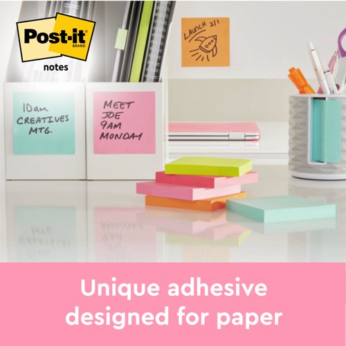 Post-it Notes Cube 76x76mm 450 Sheets Assorted Colours 2028 NP - 7100200378