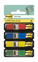Post-it Index Flags Repositionable 12x43mm 4x35 Tabs Assorted Colours (Pack 140) 683-4 - 7000144923