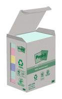 Post-it?? Recycled Notes, Assorted Colours, 38 mm x 51 mm, 100 Sheets/Pad, 6 Pads/Pack