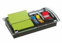 Post-it Designer Combi Note Dispenser with Z-Notes and Index Tabs Black DS100-VP