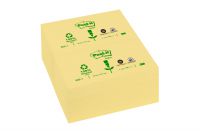 Post-it Recycled Notes Pad of 100 76x127mm Yellow Ref 655-1Y [Pack 12]