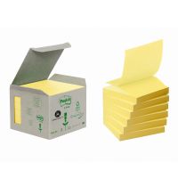 Post-it Recycled Z-Notes 76 x 76mm Canary Yellow (Pack of 6) R330-1B