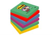 Post-it Super Sticky Removable Notes Pad 90 Sheets 76x76mm Marrakesh Ref 654-6SS-MAR [Pack 6]