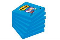 Post-it Super Sticky Notes 76x76mm Mediterranean Blue (Pack 6) 654-6SS-EB