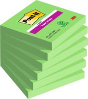 Post-it Super Sticky Notes 76x76mm 90 Sheets Asparagus (Pack 6) 654-6SS-AW - 7100041907