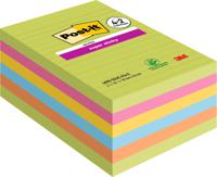 Post-it Super Sticky Large Notes Lined 101x152mm Assorted Colours Promo Pack 90 Sheets per Pad (Pack 4 + 2 Free) - 7100263461