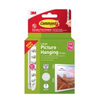 3M Command Large Picture Hanging Strips White (Pack 12) 17206 - 7100336849