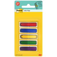 Post-it Index Arrows Repositionable 12x43mm 5x20 Tabs Assorted Colours (Pack 100) 684-ARR1 - 7000038078