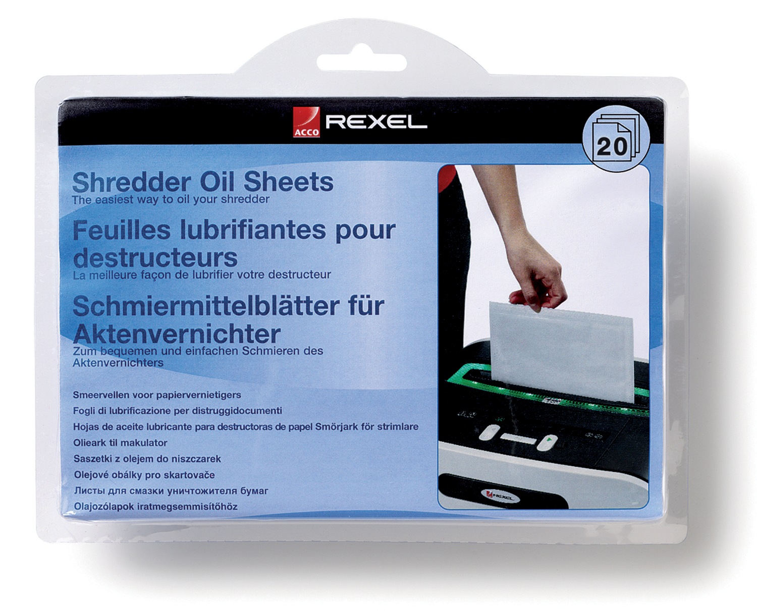Rexel Shredder Oil Sheets, A5 Size, Shredder Maintenance (Pack 20)