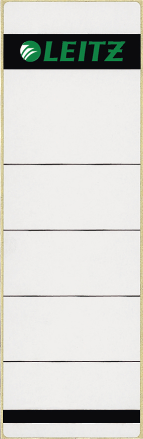 Leitz Self Adhesive Replacement Spine Labels for Standard 80 mm Lever Arch Files, Wide and Short, 61 x 192 mm, Paper, Grey (Pack of 10)
