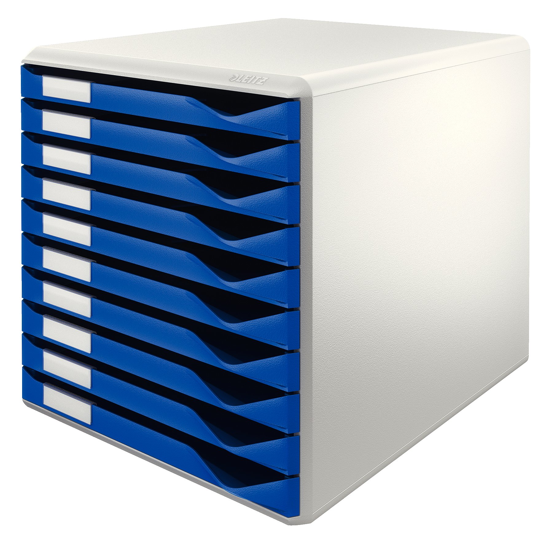Leitz Desktop Form Set 10 Drawer A4 Grey with Blue Drawers