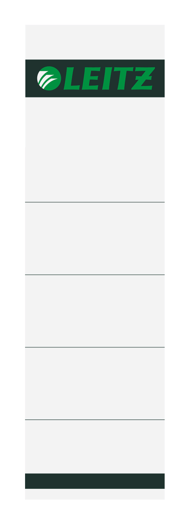 Leitz PC 80mm Printable Lever Arch File Card Spine Labels (Pack of 10)