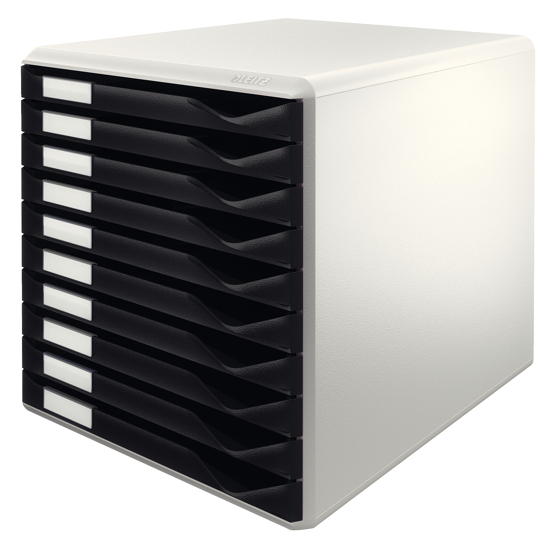 Leitz Desktop Form Set 10 Drawer A4 Grey With Black Drawers
