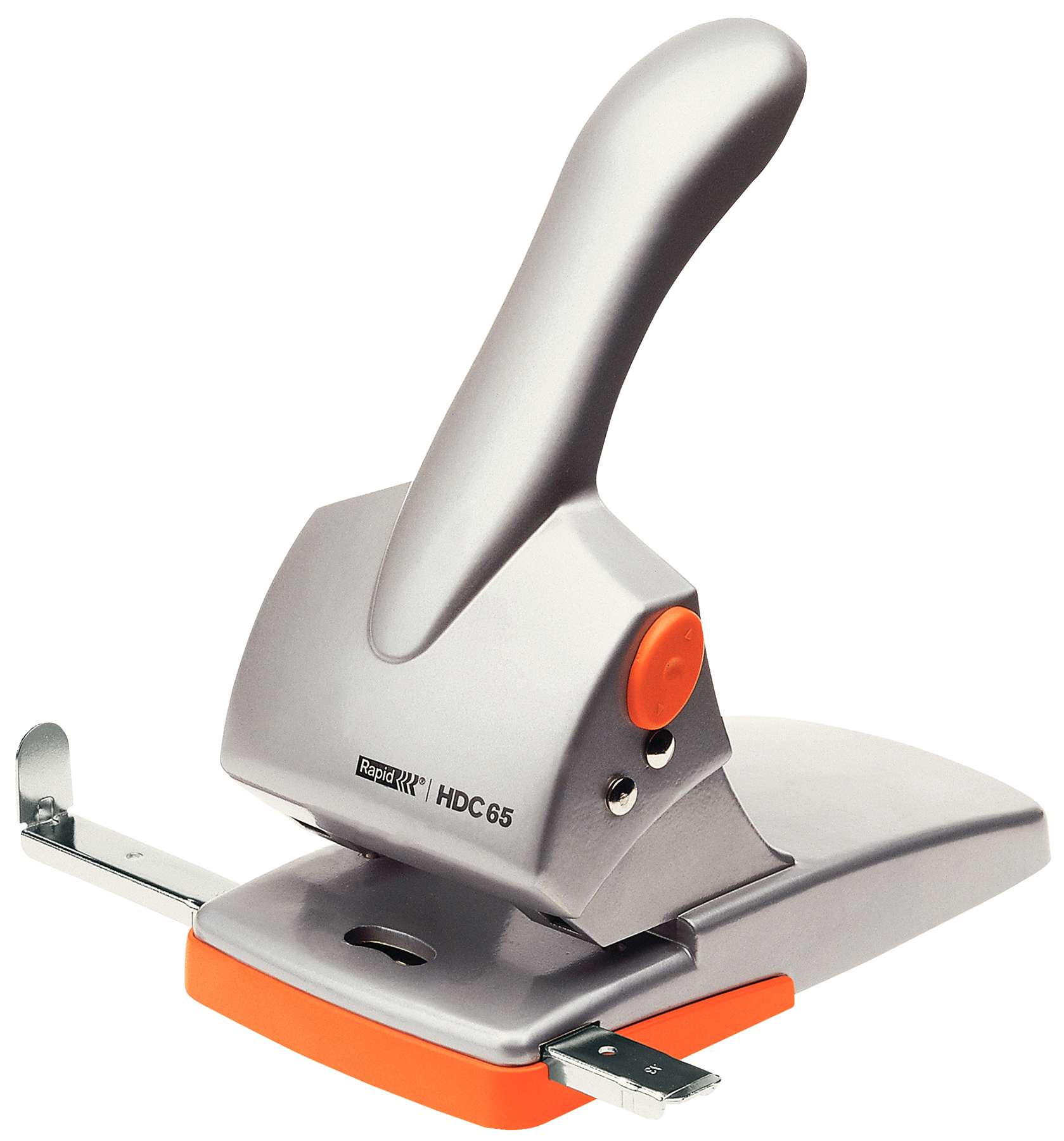 Rapid HDC65 Fashion Heavy Duty Hole Punch - Silver/Orange
