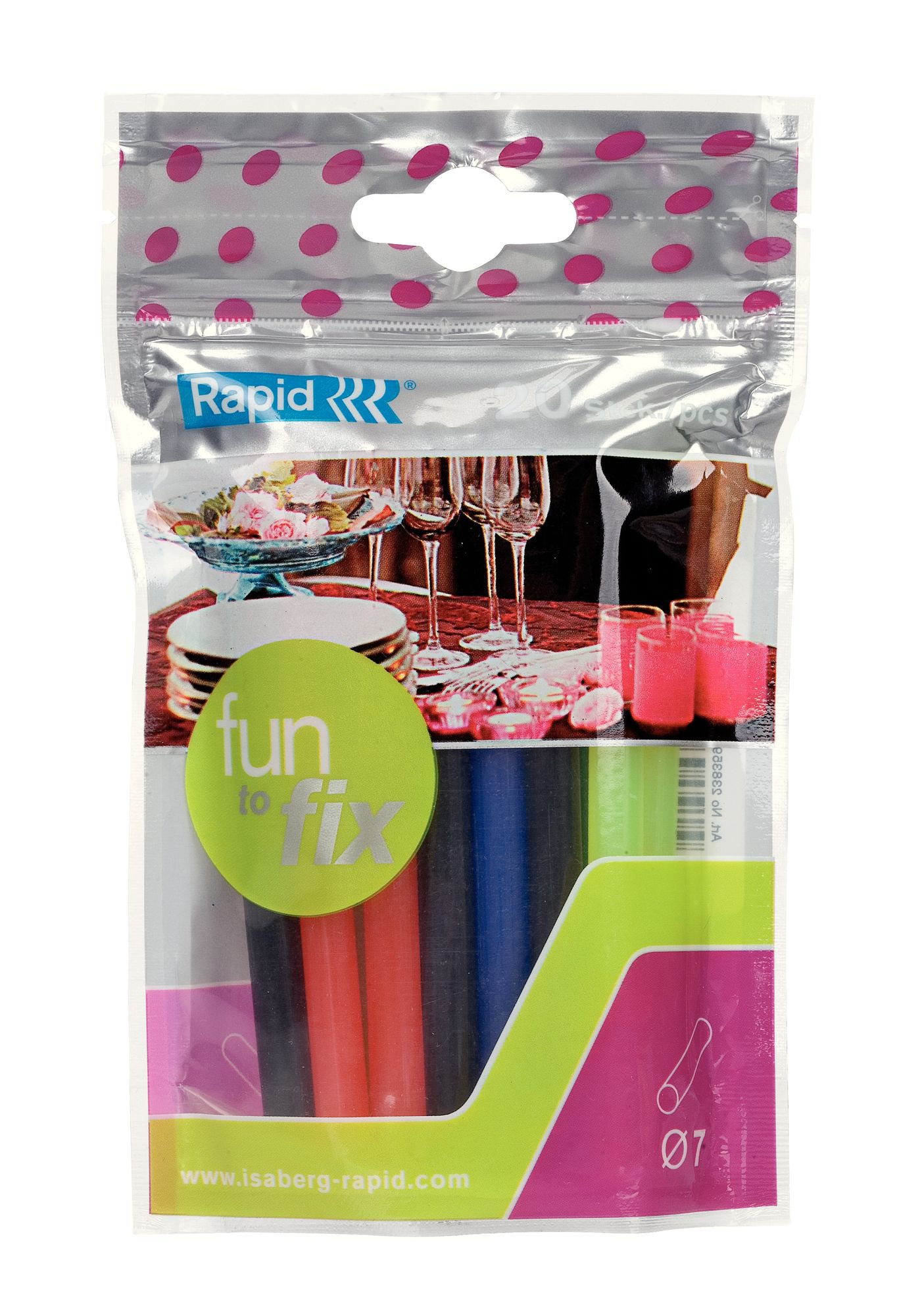 Rapid Fun to Fix 7 mm Glue Stick Coloured