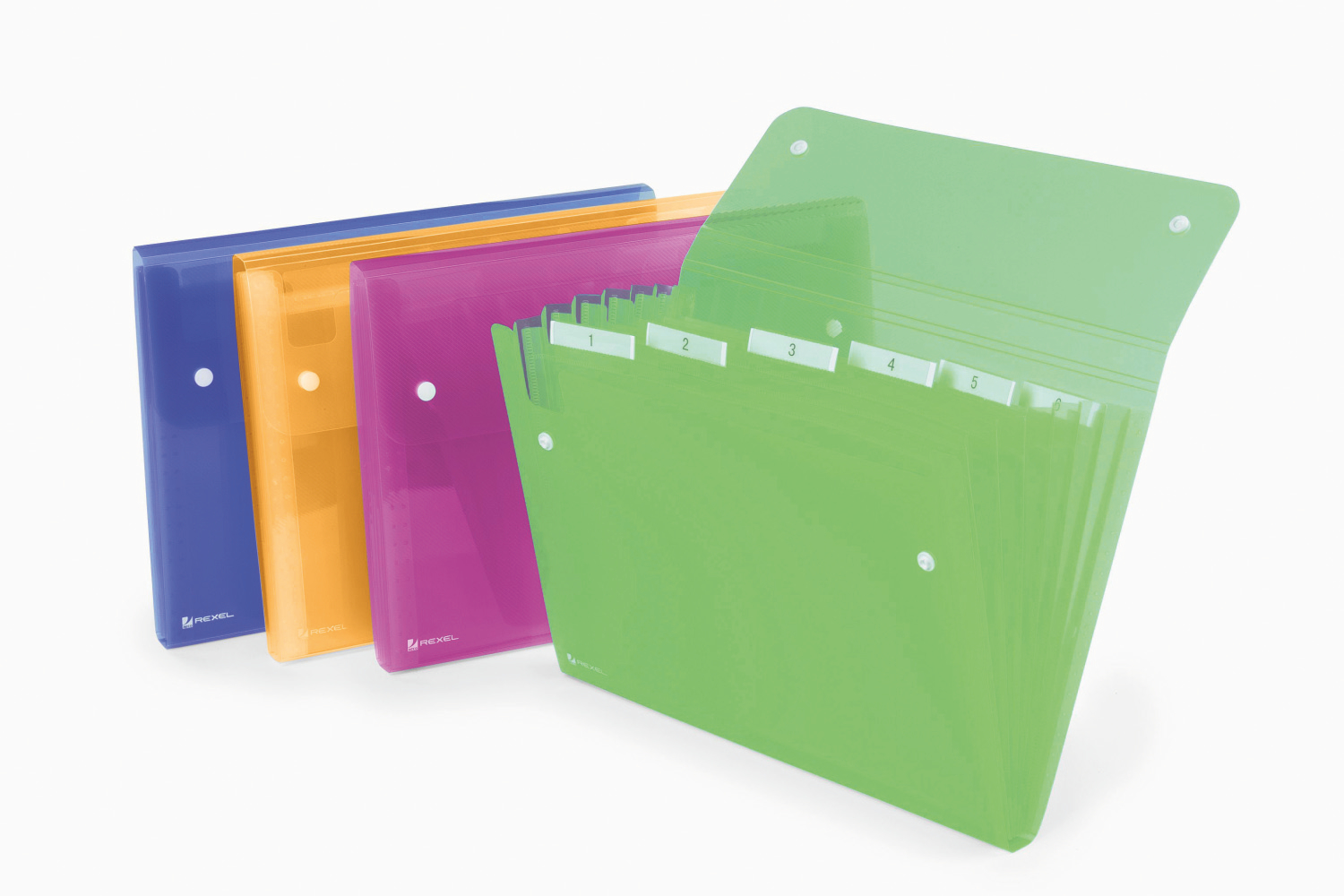 Rexel ICE Expanding File Assorted Colours ( 6 Pockets, 120 Sheets) - Outer carton of 10