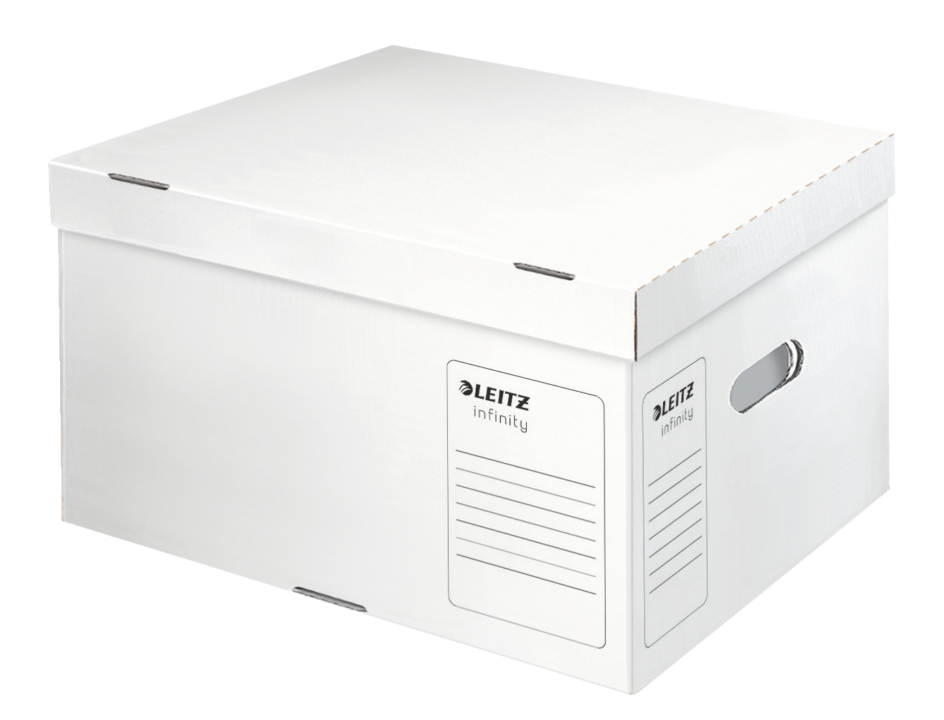 Leitz Large Infinity Archiving and Transportation Box, 5 x 80mm - White - Outer carton of 10