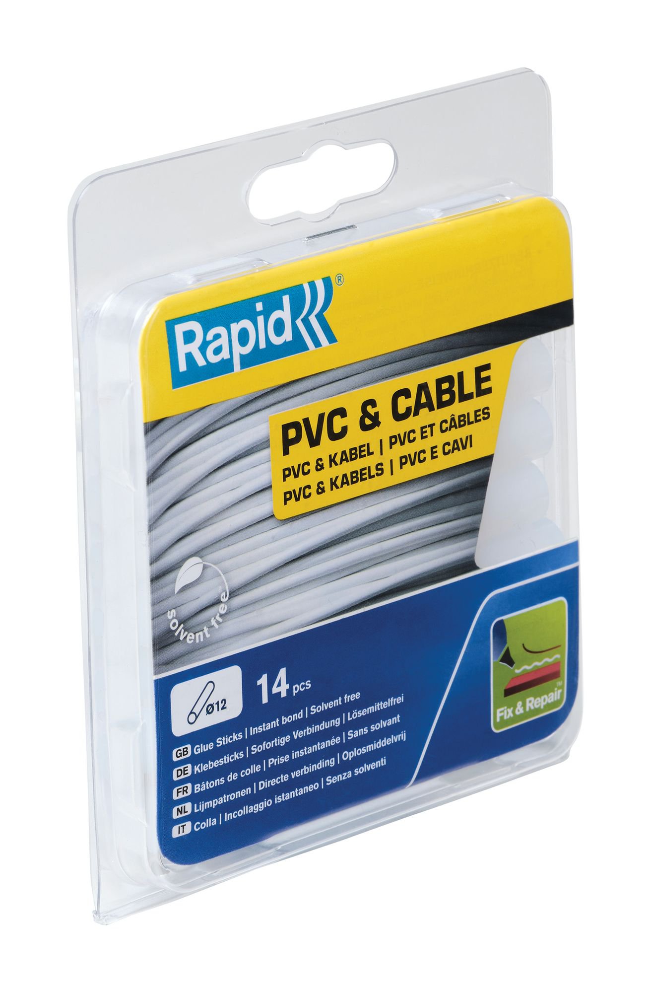 Rapid 12 mm Glue Sticks PVC & Cable