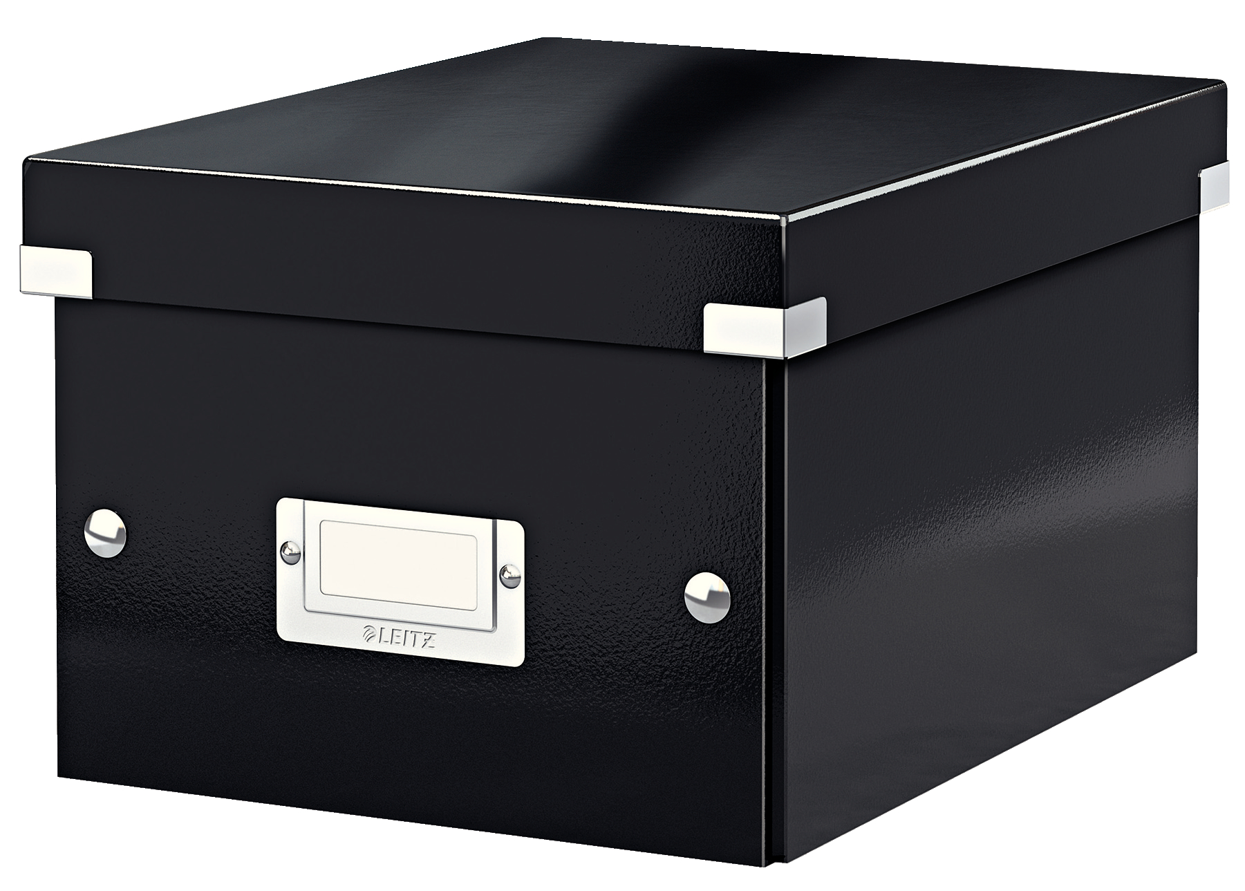Leitz WOW Click & Store Small Storage Box.  With label holder. Black.