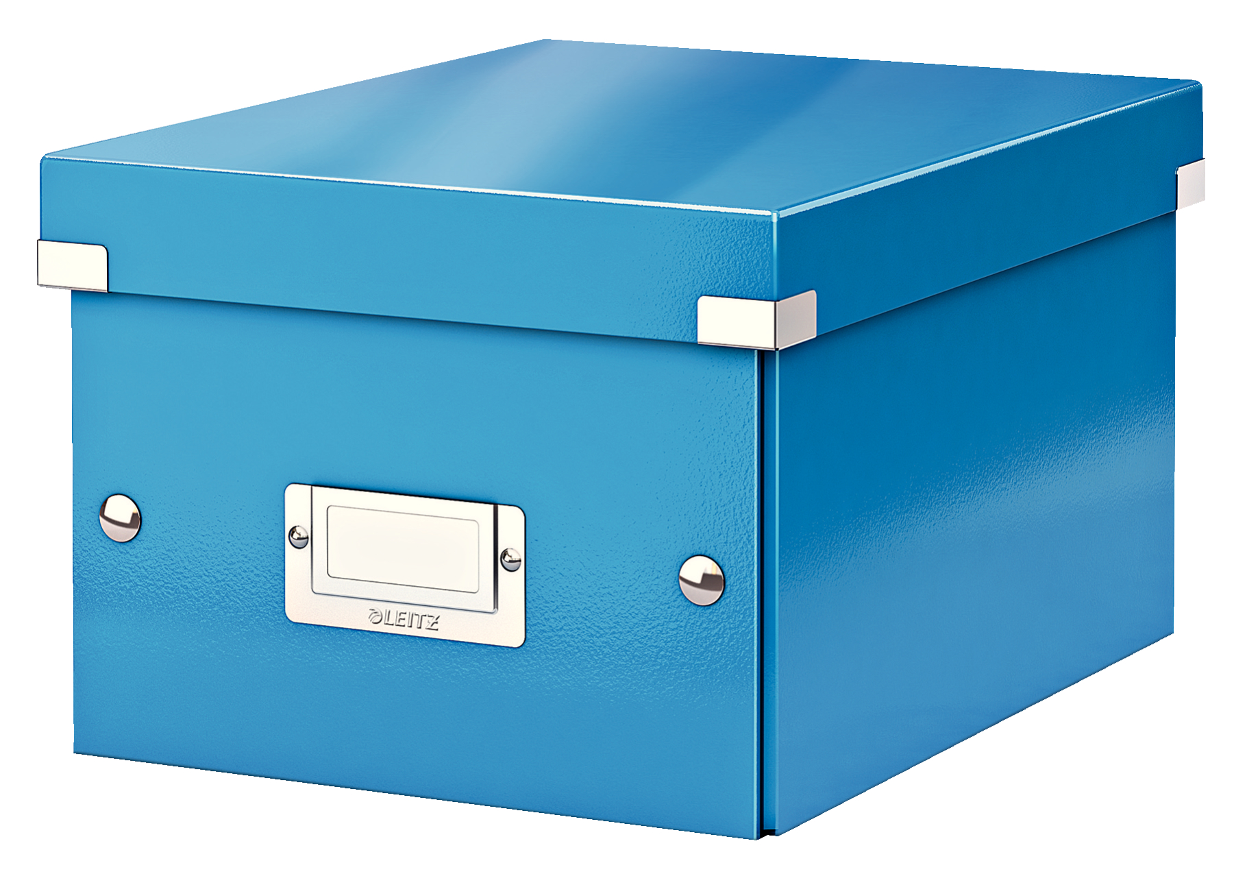 Leitz WOW Click & Store Small Storage Box.  With label holder. Blue.