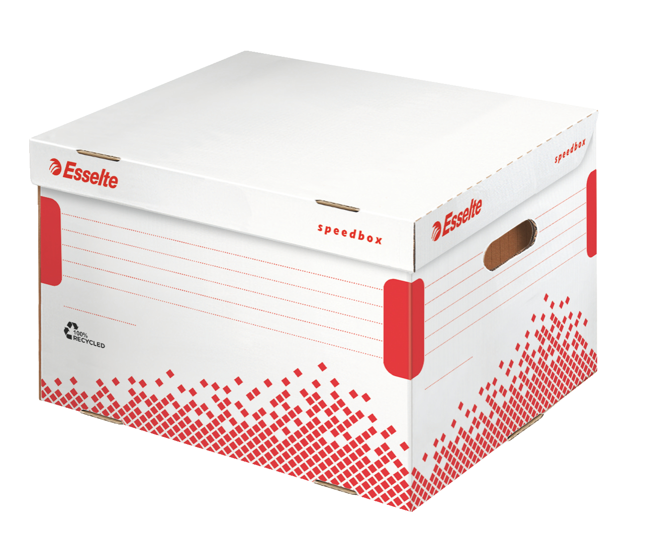 Esselte Speedbox 5 x 75 mm  Storage and Transportation Box - White - Outer carton of 15