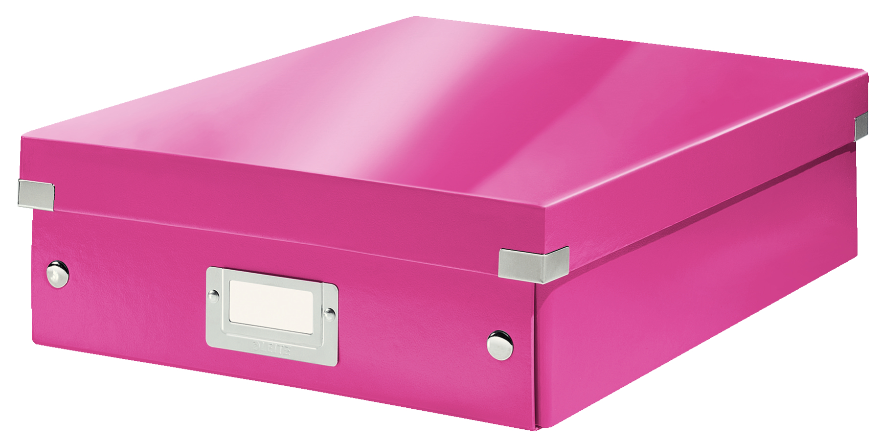 Leitz WOW Click & Store Medium Organiser Box. Pink.