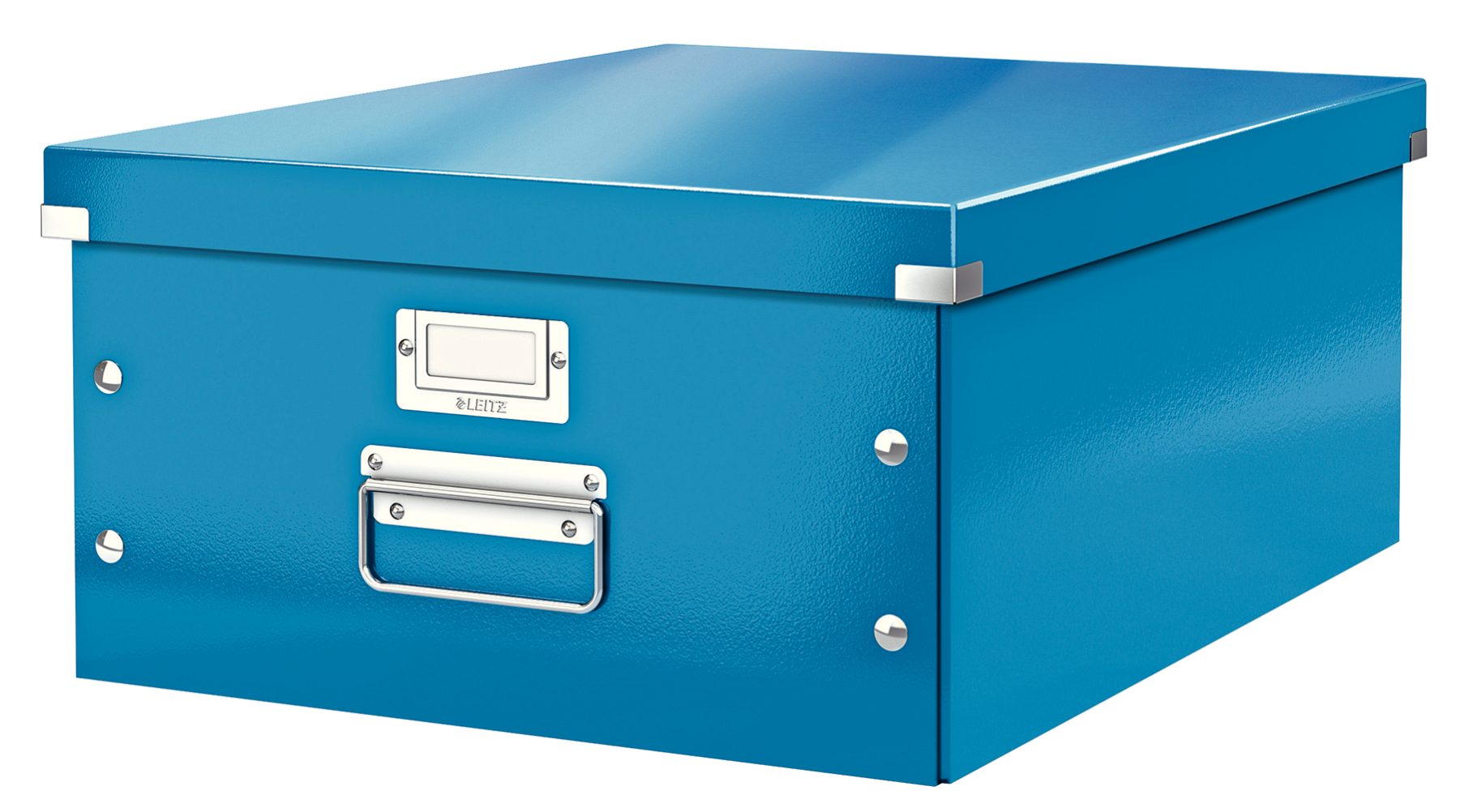 Leitz WOW Click & Store Large Storage Box.  With metal handles. Blue.