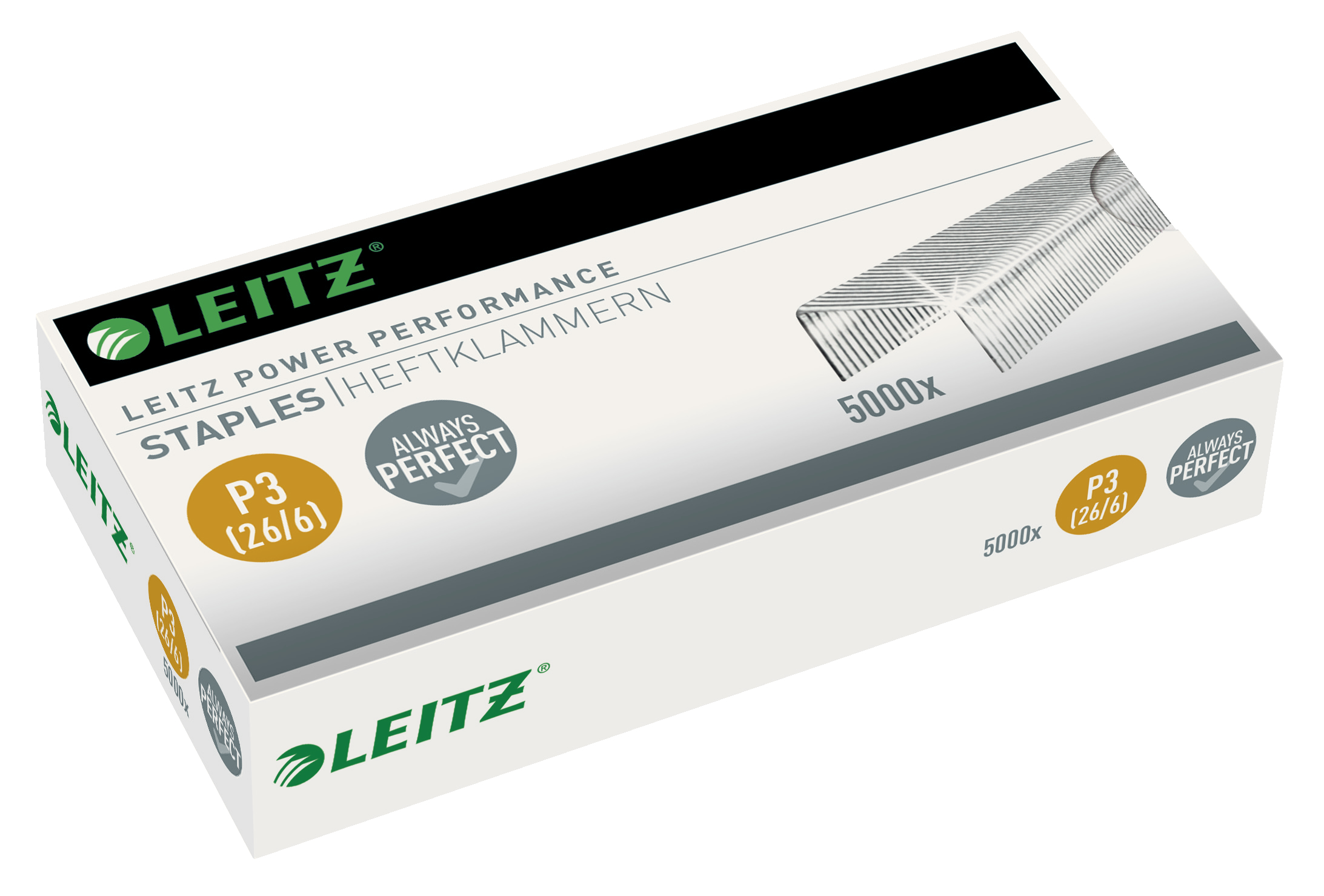 Leitz Power Performance P3 Staples 26/6 (5000) - Outer carton of 10